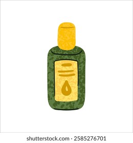 Vector Colorful Illustration of Plastic Bottle with Liquid Fertilizer for Fertilizing Plants Isolated on White Background