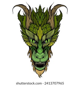 Vector colorful illustration of a roaring dragon isolated from background. Cartoon predator. Fantasy clipart with New Year symbol for sublimation, stickers and icons.