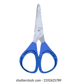 Vector colorful illustration of scissors isolated on white background