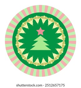 Vektorfarbige Illustration mit Schneeflocken-Symbol auf weißem Hintergrund.