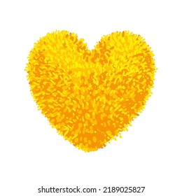 Vector Colorful Illustration of Soft Toy in the Shape of a Heart Isolated on White background