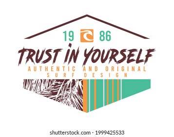 Vector colorful illustration of symbol with text and graphics. Art for prints on t-shirts, posters, etc...