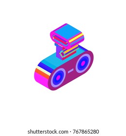 Vector colorful illustration for toy shop logo, icon, and badge
