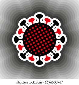 Vector and colorful illustration of virus