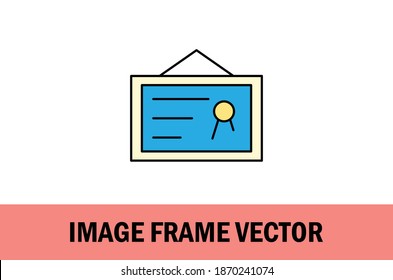 Vector of Colorful image frame icon. Isolated on white background. For designer.