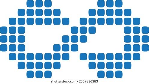 Vector colorful infinity sign symbol drawings