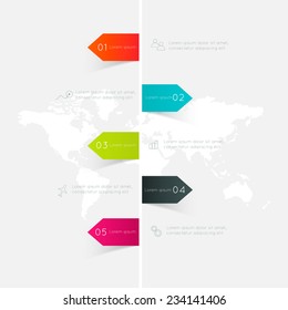 Vector colorful info graphics, trendy colors. Vector illustration can be used for workflow layout, diagram, number options, web design.