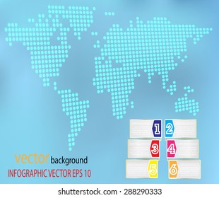Vector colorful info graphics world map for your business presentations.