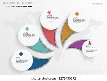 Vector colorful info graphics for your business presentations. Can be used website layout, numbered banners, diagram, horizontal cutout lines, web design. - Vector