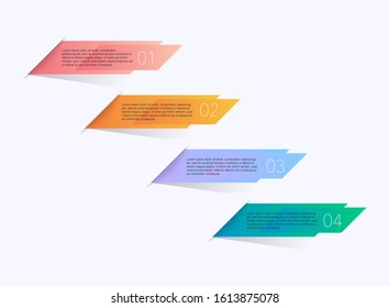 Vector colorful info graphics for your business presentations. Can be used for website layout, numbered banners, diagram, horizontal cutout lines, web design.