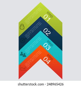 Vector colorful info graphics for your business presentations. Can be used for info graphics, graphic or website layout vector, numbered banners, diagram, horizontal cutout lines, web design. 