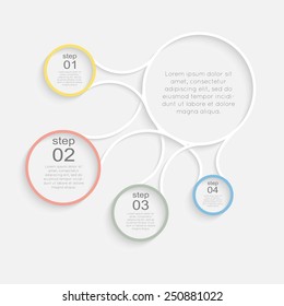 Vector colorful info graphics for your business presentations. Can be used for info graphics, graphic or website layout vector, numbered banners, diagram, horizontal cutout lines, web design. 