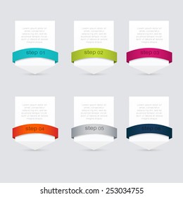 Vector colorful info graphics for your business presentations. Can be used for info graphics, graphic or website layout vector, numbered banners, diagram, horizontal cutout lines, web design. 