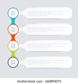 Vector colorful info graphics for your business presentations. Can be used for info graphics, graphic or website layout vector, numbered banners, diagram, horizontal cutout lines, web design.