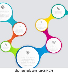 Vector colorful info graphics for your business presentations. Can be used for info graphics, graphic or website layout vector, numbered banners, diagram, horizontal cutout lines, web design.