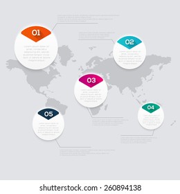 Vector colorful info graphics for your business presentations. Can be used for info graphics, graphic or website layout vector, numbered banners, diagram, horizontal cutout lines, web design.