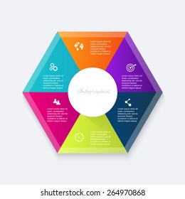 Vector colorful info graphics for your business presentations. Can be used for info graphics, graphic or website layout vector, numbered banners, diagram, horizontal cutout lines, web design. 