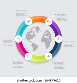Vector colorful info graphics for your business presentations. Can be used for info graphics, graphic or website layout vector, numbered banners, diagram, horizontal cutout lines, web design. 