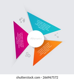 Vector colorful info graphics for your business presentations. Can be used for info graphics, graphic or website layout vector, numbered banners, diagram, horizontal cutout lines, web design. 