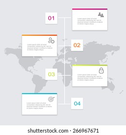Vector colorful info graphics for your business presentations. Can be used for info graphics, graphic or website layout vector, numbered banners, diagram, horizontal cutout lines, web design. 