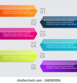Vector colorful info graphics for your business presentations. Can be used for info graphics, graphic or website layout vector, numbered banners, diagram, horizontal cutout lines, web design.
