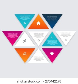 Vector colorful info graphics for your business presentations. Can be used for info graphics, graphic or website layout vector, numbered banners, diagram, horizontal cutout lines, web design. 