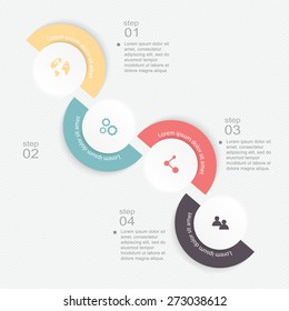Vector colorful info graphics for your business presentations. Can be used for info graphics, graphic or website layout vector, numbered banners, diagram, horizontal cutout lines, web design. 