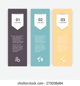 Vector colorful info graphics for your business presentations. Can be used for info graphics, graphic or website layout vector, numbered banners, diagram, horizontal cutout lines, web design. 