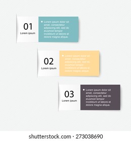 Vector colorful info graphics for your business presentations. Can be used for info graphics, graphic or website layout vector, numbered banners, diagram, horizontal cutout lines, web design. 