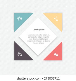 Vector colorful info graphics for your business presentations. Can be used for info graphics, graphic or website layout vector, numbered banners, diagram, horizontal cutout lines, web design. 