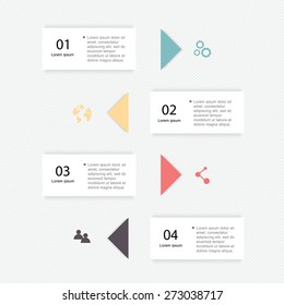 Vector colorful info graphics for your business presentations. Can be used for info graphics, graphic or website layout vector, numbered banners, diagram, horizontal cutout lines, web design. 
