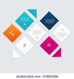Vector colorful info graphics for your business presentations. 