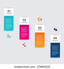 Vector colorful info graphics for your business presentations. 