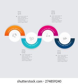 Vector colorful info graphics for your business presentations. 