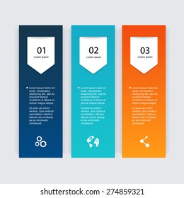 Vector colorful info graphics for your business presentations. 