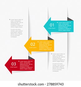 Vector colorful info graphics for your business presentations. Can be used for info graphics, graphic or website layout vector, numbered banners, diagram, horizontal cutout lines, web design.