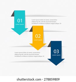 Vector colorful info graphics for your business presentations. Can be used for info graphics, graphic or website layout vector, numbered banners, diagram, horizontal cutout lines, web design.