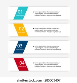 Vector colorful info graphics for your business presentations. Can be used for info graphics, graphic or website layout vector, numbered banners, diagram, horizontal cutout lines, web design.