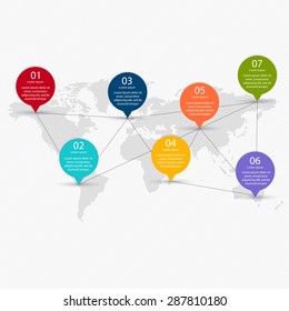 Vector colorful info graphics for your business presentations. Can be used for info graphics, graphic or website layout vector, numbered banners, diagram, horizontal cutout lines, web design.