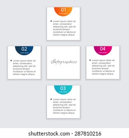 Vector colorful info graphics for your business presentations. Can be used for info graphics, graphic or website layout vector, numbered banners, diagram, horizontal cutout lines, web design.
