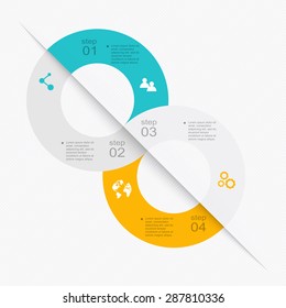Vector colorful info graphics for your business presentations. Can be used for info graphics, graphic or website layout vector, numbered banners, diagram, horizontal cutout lines, web design.
