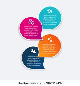 Vector colorful info graphics for your business presentations. Can be used for info graphics, graphic or website layout vector, numbered banners, diagram, horizontal cutout lines, web design.