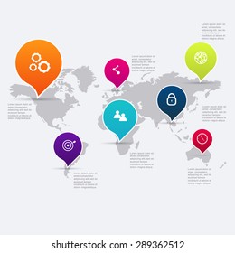 Vector colorful info graphics for your business presentations. Can be used for info graphics, graphic or website layout vector, numbered banners, diagram, horizontal cutout lines, web design.