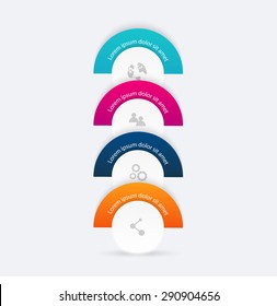 Vector colorful info graphics for your business presentations. Can be used for info graphics, graphic or website layout vector, numbered banners, diagram, horizontal cutout lines, web design.