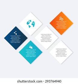 Vector colorful info graphics for your business presentations. Can be used for info graphics, graphic or website layout vector, numbered banners, diagram, horizontal cutout lines, web design.
