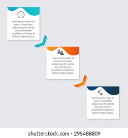 Vector colorful info graphics for your business presentations. Can be used for info graphics, graphic or website layout vector, numbered banners, diagram, horizontal cutout lines, web design.