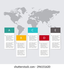 Vector colorful info graphics for your business presentations. Can be used for info graphics, graphic or website layout vector, numbered banners, diagram, horizontal cutout lines, web design.