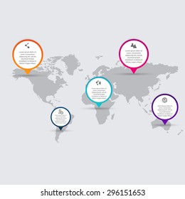 Vector colorful info graphics for your business presentations. Can be used for info graphics, graphic or website layout vector, numbered banners, diagram, horizontal cutout lines, web design.