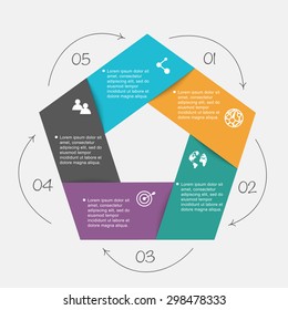 Vector colorful info graphics for your business presentations. Can be used for info graphics, graphic or website layout vector, numbered banners, diagram, horizontal cutout lines, web design.