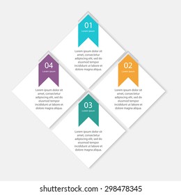 Vector colorful info graphics for your business presentations. Can be used for info graphics, graphic or website layout vector, numbered banners, diagram, horizontal cutout lines, web design.